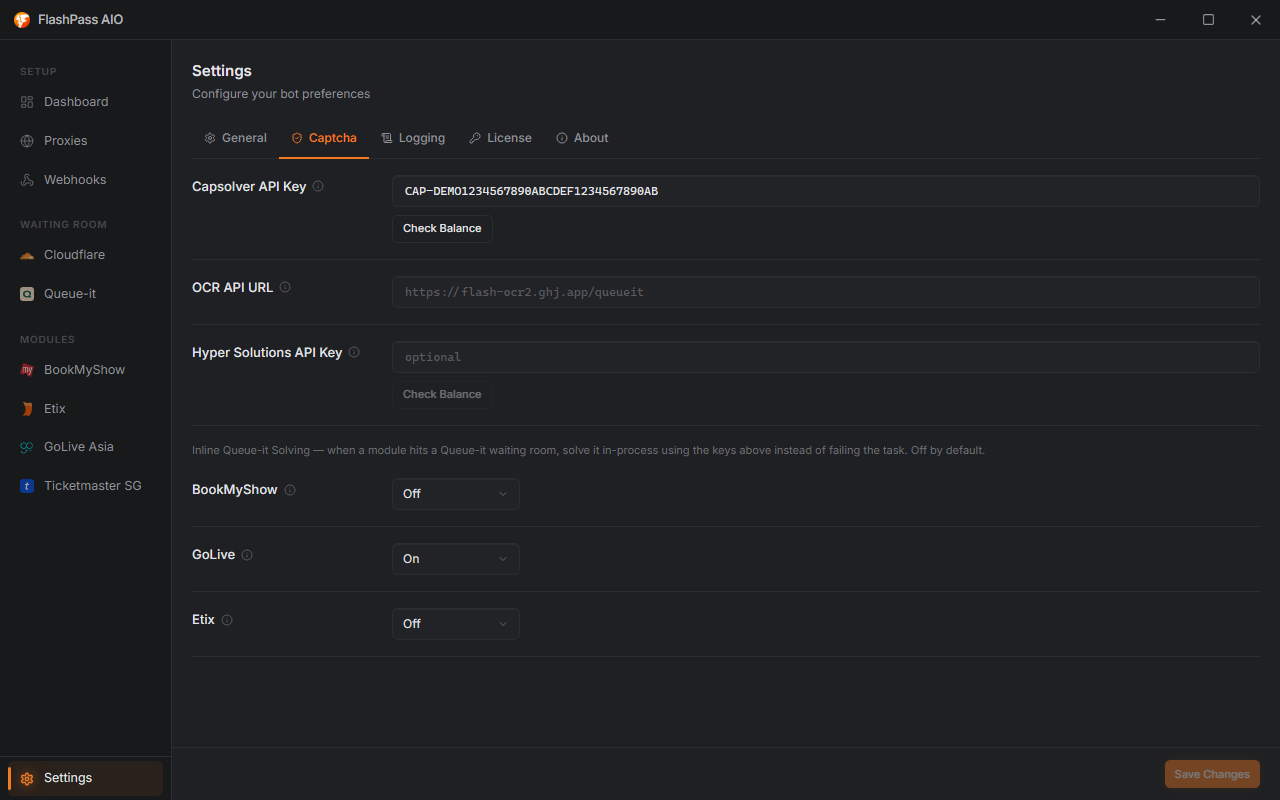 Captcha tab full view